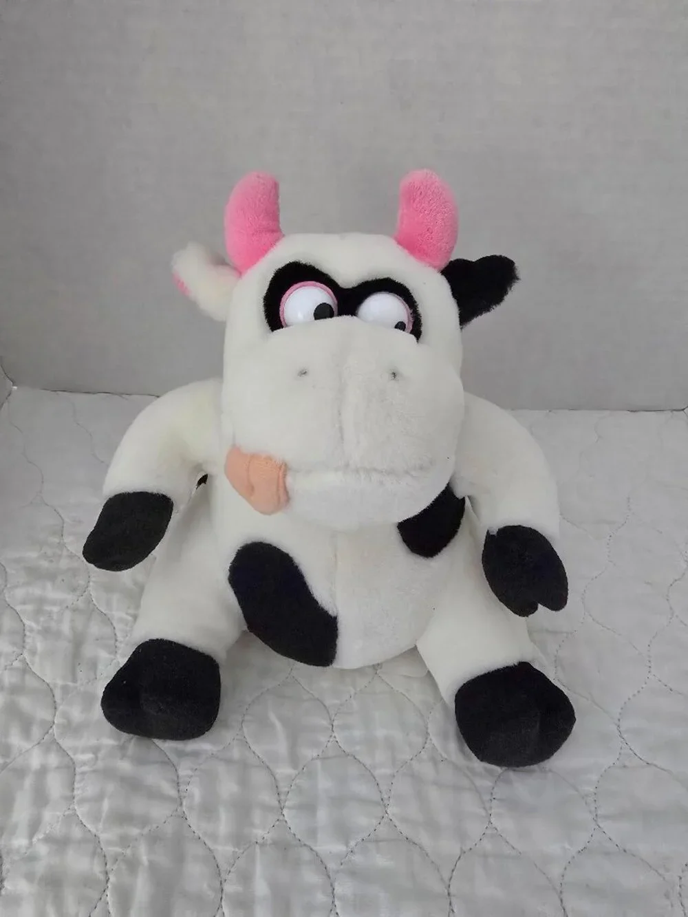 Just For Laughs Animated Moo Mad Cow Plush Laughs Vibrates Y2K EUC 